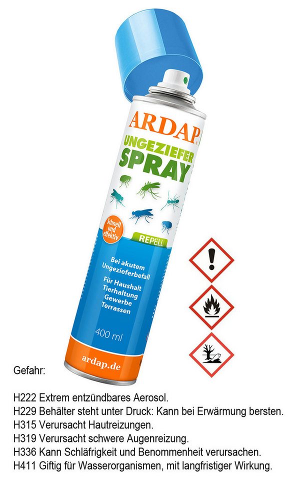 Ardap Insektenspray ARDAP Repell Ungezieferspray 400 ml von Ardap