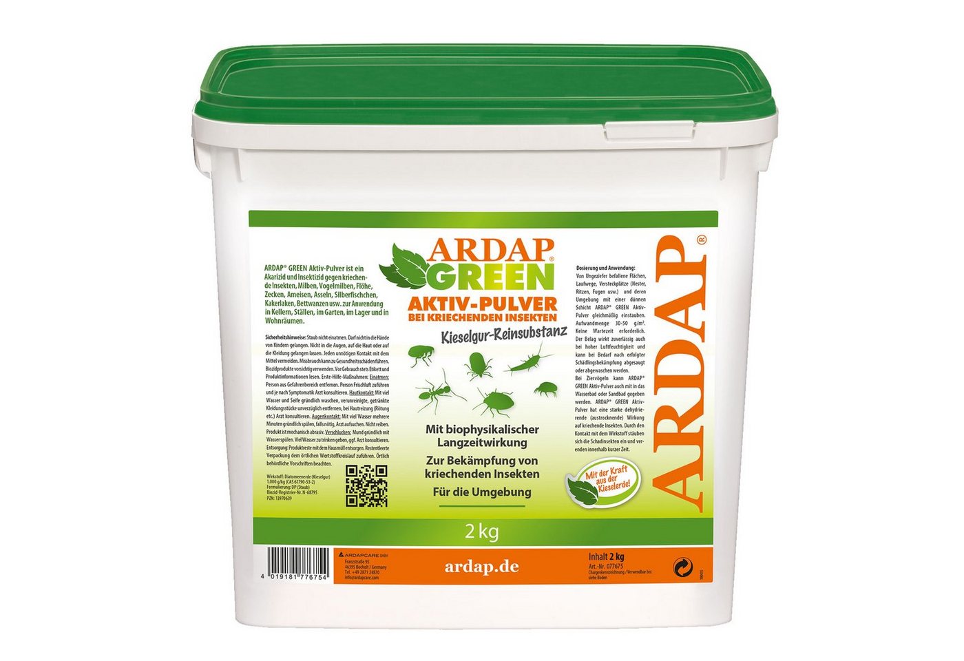 Ardap Insektenspray Ardap Green Aktiv Pulver 10 Liter Eimer 2 Kg von Ardap
