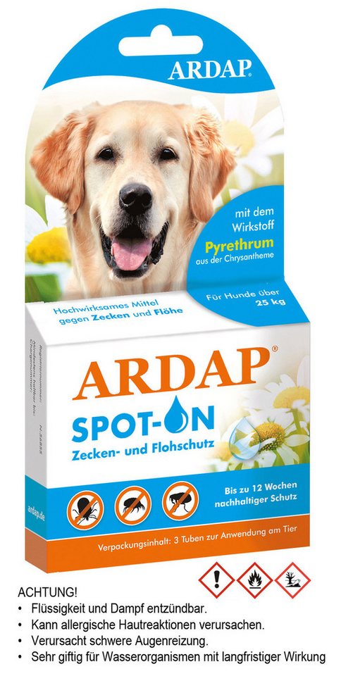 Ardap Insektenspray Ardap Spot-On für Hunde über 25 kg - 3 x 4.0 ml von Ardap