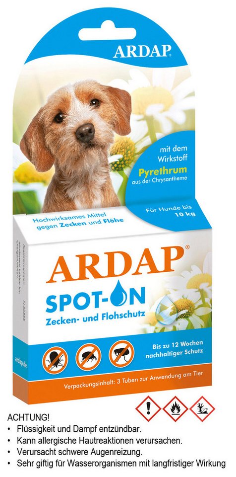 Ardap Insektenspray Ardap Spot-On für Hunde unter 10 kg - 3 x 1.0 ml von Ardap