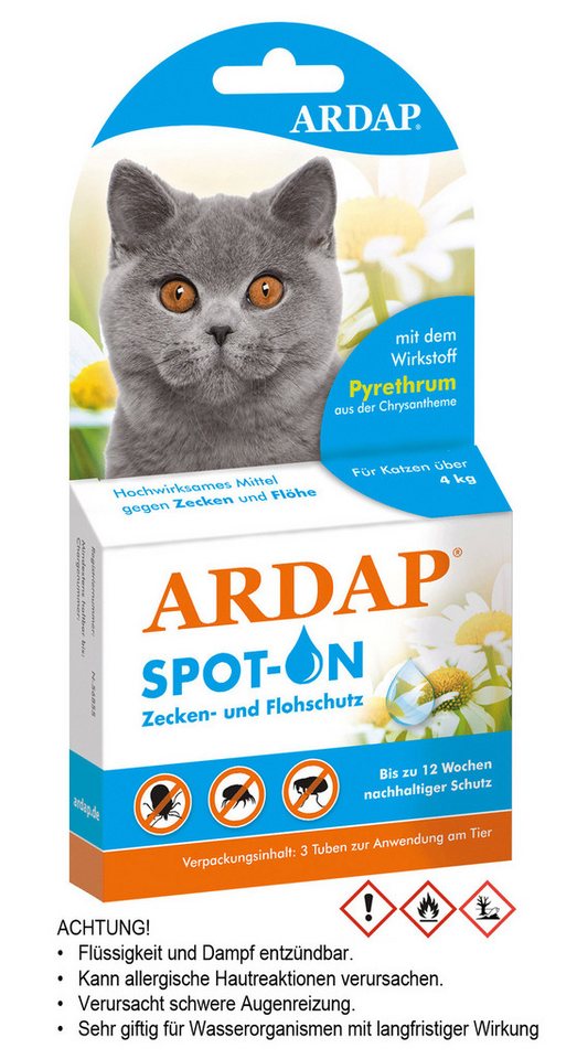 Ardap Insektenspray Ardap Spot-On für Katzen über 4 kg 3 x 0.8 ml von Ardap