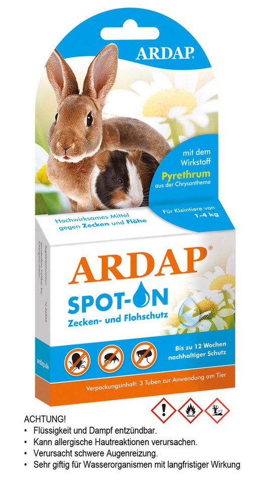 Ardap Insektenspray Ardap Spot-On für Kleintiere 1-4 kg 3 x 0.4 ml von Ardap