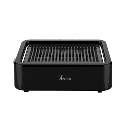 ARDES - ARGRILL01 Rauchfreier Elektrogrill GRILL AMO, BBQ, Rauchfrei, Infrarotheizung 1100 W, Tragbarer Elektro-Balkongrill für Innen- oder Außenbereich mit abnehmbarem Grill von Ardes