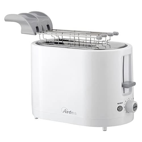 ARDES - ARTOAST01 TOSTO SLEEK PLUS Toaster mit Toastzange für gefüllte Toasts - 2 Timer für 7 Toasts - Toaster mit 4 extra Scheiben + abnehmbarer Krümelschublade und Kabelaufwicklung ARDES - ARTOAST01 TOSTO SLEEK PLUS Toaster mit Toastzange für gefüllte Toasts - 2 Timer für 7 Toasts - Toaster mit 4 extra Scheiben + abnehmbarer Krümelschublade und Kabelaufwicklung von Ardes