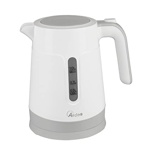 ARDES - Elektrischer Wasserkocher KETTY GLAM 1 Liter - Elektrischer Wasserkocher für Kräutertees und heiße Getränke - Wasserkocher mit elektrischer Basis und Kabelaufwicklung von Ardes