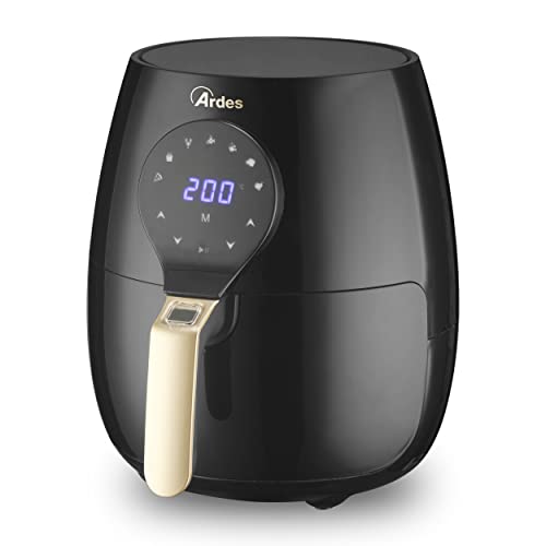 ARDES - Heißluftfritteuse 5 Liter Fassungsvermögen Air Fryer Maxi mit Digitalanzeige und 60-Minuten-Timer Höchsttemperatur 200 °C Modell Eldorada Maxi ‎AR1K33, Schwarz von Ardes