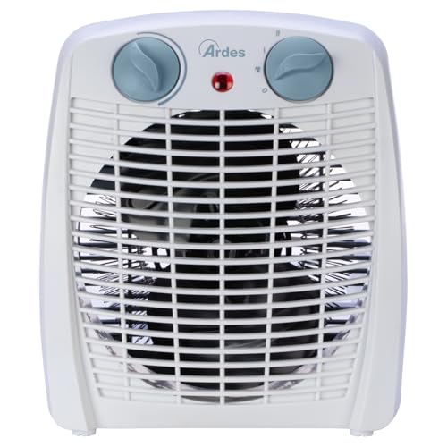 Ardes AR4F16 Heizlüfter SIROCO 2 Leistungsstufen Eco/Comfort mit Thermostat und LED On/Off Kompakt Heizstrahler Blau von Ardes
