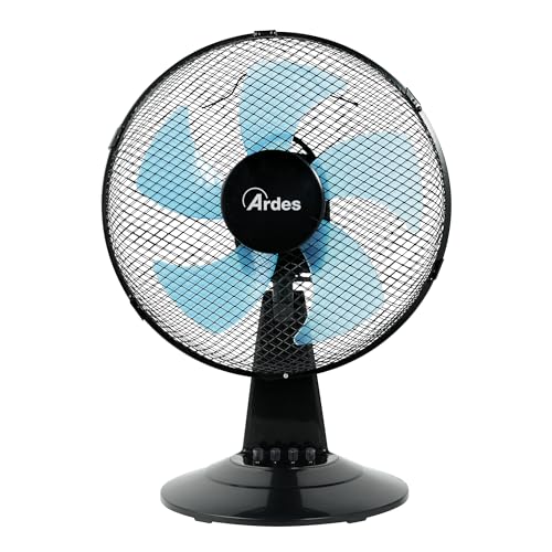 Ardes - AR5ST30N Tischventilator STEELO 30N 5 Flügel - Tischventilator 30 cm Oszillierend mit verstellbarer Neigung - Ventilator 3 Geschwindigkeiten leise Ardes - AR5ST30N Tischventilator STEELO 30N 5 Flügel - Tischventilator 30 cm Oszillierend mit verstellbarer Neigung - Ventilator 3 Geschwindigkeiten leise von Ardes