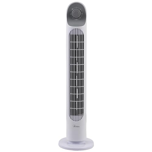 ARDES - Vertikalventilator Höhe 81 cm mit 3 Intensitäten und automatischer Oszillation des Turms, für Boden oder Tisch, Turmventilator weiß AR5T800 von Ardes