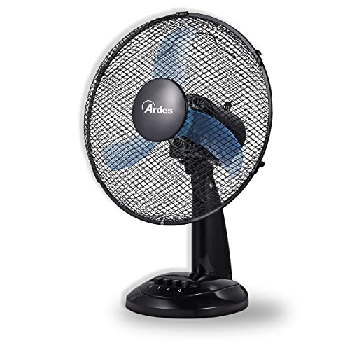 ARDES - Ardes-Tischventilator 40 cm Modell Penny, 3 Flügel, oszillierend, mit verstellbarem Neigungswinkel, Ardes-Ventilator, 3 Geschwindigkeitsstufen, leise, AR5AM40 von Ardes