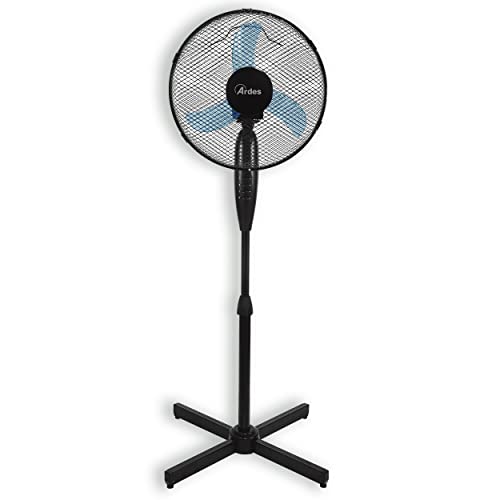 ARDES - Standventilator, leistungsstark, leise, 3 Flügel, 40 cm, oszillierend, mit verstellbarer Höhe und Neigung, Ardes-Standventilator, 3 Geschwindigkeitsstufen, Modell Penny AR5AM40P von Ardes