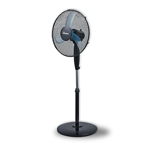 ARDES - Standventilator, leistungsstark, leise, 3 Flügel, 40 cm, oszillierend, mit verstellbarer Höhe und Neigung, Ardes-Standventilator, 3 Geschwindigkeitsstufen, Modell Penny AR5AM40PB von Ardes