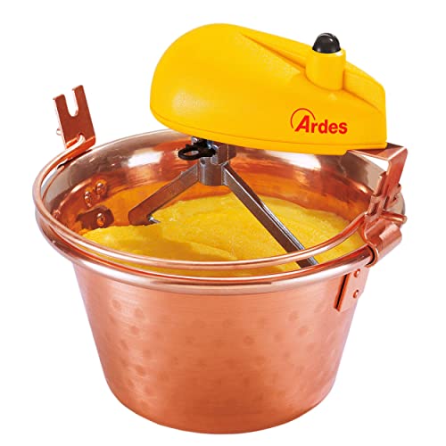 ARDES - AR2440 Kupferkessel Durchmesser 24cm Mischer für Marmelade Polenta, Ardes Mischerkessel mit Elektromotor, Bajonettverschluss, einfache Reinigung, Elektrischer Polentamischer 2/4 Portionen von Ardes