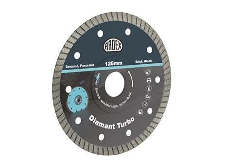 Ardex Diamant-Trennscheibe Turbo - Dm 125 mm mit verstärktem Kern - geignet für Beton, Keramik, Porzellan, Ziegel und Naturstein von Ardex