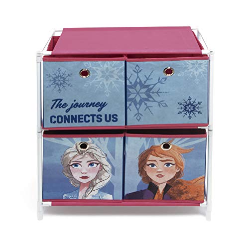 ARDITEX WD12906 Regal mit 4 Textilbehältern 53 x 30 x 60 cm von Disney-Frozen II von ARDITEX