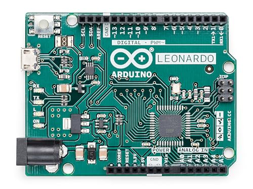 Arduino Leonardo with Headers [A000057] – Entwicklungsboard mit ATmega32U4-Mikrocontroller, kompatibel mit Arduino IDE, ideal für elektronische Projekte, HID-Schnittstellen und DIY-Anwendungen. von Arduino