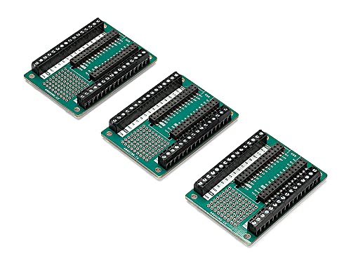 Arduino Nano Screw Terminal Adapter (3-boards-pack) [ASX00037-3P] – Packung mit 3 Schraubklemmenadaptern für Arduino Nano-Boards, ideal für robuste Verbindungen und elektronische Projekte von Arduino