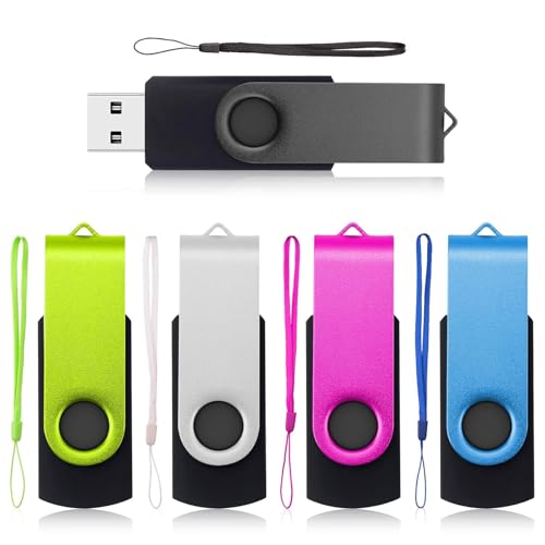 AreTop 5 x Klapp-USB-Stick/Flash Drive violett violett 8 GB von AreTop