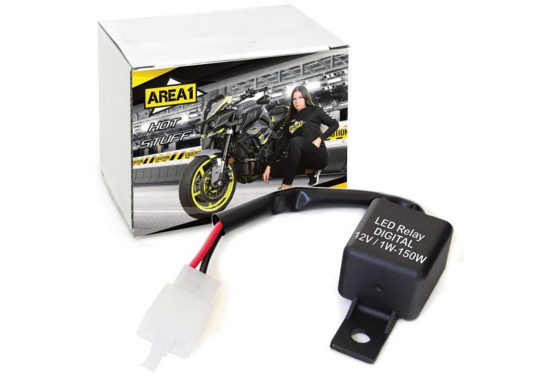 Area1 Blinker Motorrad Blinker Relais digital für LED Halogen und Glühbirnen von Area1