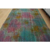 150X250cm Minimal Bunter Teppich, Vintage Distressed 150 X 200cm Verblasster Teppich 2112023255 von AreaRugStore