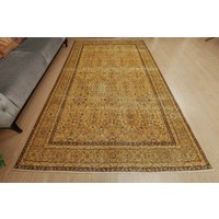 6x10 Wohnzimmerteppich, Gelb Brauner Teppich, 160x230cm Esszimmerteppich 2208155324 von AreaRugStore