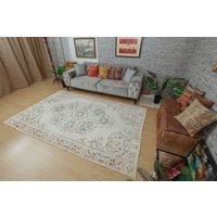 6x9 Retro Bett Teppich, Esszimmer Türkisch Vintage 150x250cm Küchenteppich 2107132895 von AreaRugStore