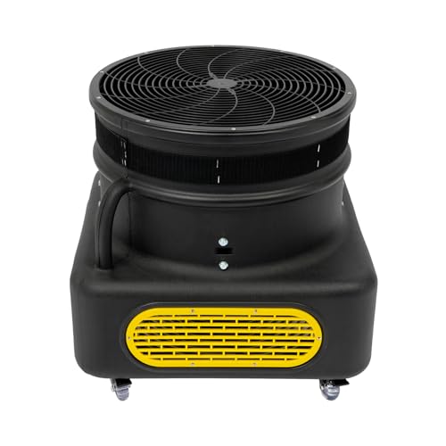 Areao 750W Puppentänzer Gebläse, Luftgebläse für aufblasbare Tänzer mit 4 Rädern, Turbinengebläse für 5-7m Aufblasbare Spielzeuge (Schwarz) von Areao