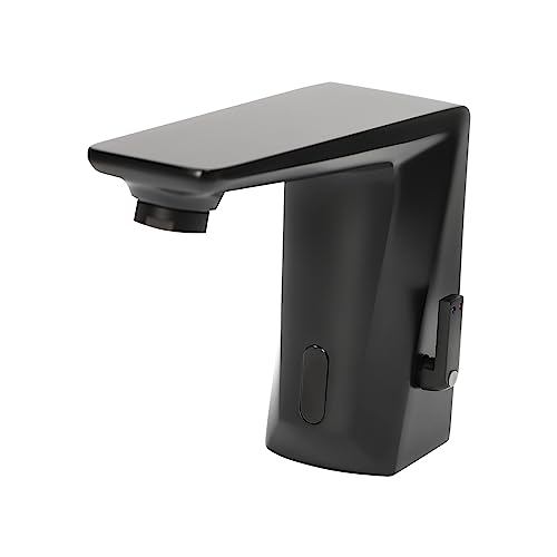 Automatischer Sensor-Wasserhahn, BerüHrungsloser Automatischer Sensor-Wasserhahn, Waschtisch-Wasserhahn, FüNfzig-Wasserhahn, Wasserhahn Mit Schlauch FüR Haus, Restaurant, Schule (Schwarz) von Areao