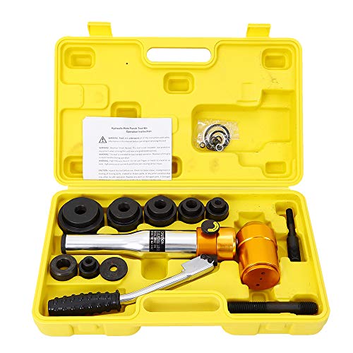 Handhydraulik Loch Blechlocher Lochschneider Stanzlocher Satz Handhydraulik Lochstanze Hydraulisch Blechstanze Manuelle Werkzeug 22.5-60.8 Mm Blechlocher Lochstanze Hydraulische Tool Satz von Areao