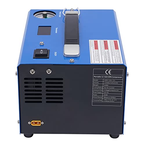 PCP Kompressor, 300bar Automatisch Luftkompressor-Pumpe, 4500 PSI Hochdruckluftpumpe für Tauchflaschen, Kajaks und Luftgewehre von Areao