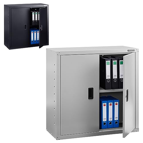 Arebos Aktenschrank Büroschrank Lagerschrank Materialschrank Stahlschrank | Höhenverstellbarer Einlegeboden 90 x 90 x 40 cm | Silber Arebos Aktenschrank Büroschrank Lagerschrank Materialschrank Stahlschrank | Höhenverstellbarer Einlegeboden 90 x 90 x 40 cm | Silber von Arebos