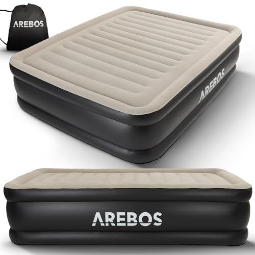 Arebos Aufblasbare Matratze Luftbett Selbstaufblasend Gästebett mit integrierter elektrischer Pumpe Luftmatratze für Camping/Heimgebrauch für 2 Personen 203×152,5×51 cm inkl.Tragetasche & Reperaturset Arebos Aufblasbare Matratze Luftbett Selbstaufblasend Gästebett mit integrierter elektrischer Pumpe Luftmatratze für Camping/Heimgebrauch für 2 Personen 203×152,5×51 cm inkl.Tragetasche & Reperaturset von Arebos
