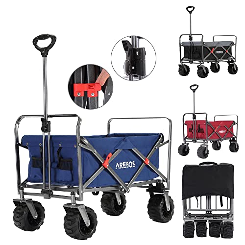 Arebos Bollerwagen faltbar | Handwagen | Faltwagen | Gerätewagen | klappbar | bis 100 kg Tragkraft | Wasser- & schmutzabweisend | Blau Arebos Bollerwagen faltbar | Handwagen | Faltwagen | Gerätewagen | klappbar | bis 100 kg Tragkraft | Wasser- & schmutzabweisend | Blau von Arebos