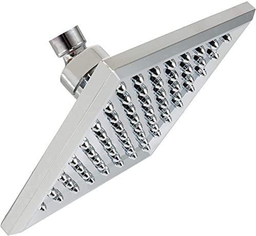 Arebos Eckiger Duschkopf für Solarduschen | Duschbrause | Regendusche | Duschkopf groß Shower Head von Arebos