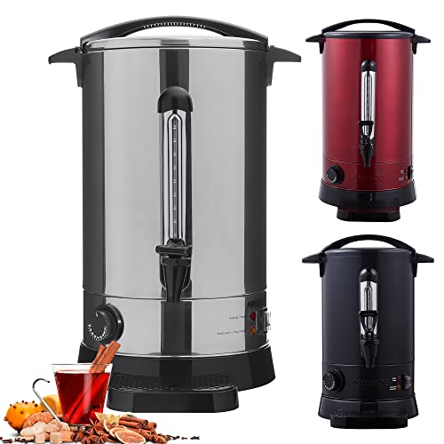 Arebos Glühweinkocher 1650 W | Heißgetränkespender | 20 L | mit Auffangschale, Auslasshahn, Thermostat und Überhitzungsschutz | Temperatureinstellung von 30-110 °C von Arebos