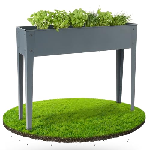 Arebos Hochbeet 101,5 x 26 x 80 cm | Frühbeet Kräuterbeet Pflanzenbeet Blumenkasten Garten Terassen Gemüsebeet Gartenbeet Blumenkübel für Balkon | ideal für den Anbau von Gemüse Obst Kräutern von Arebos
