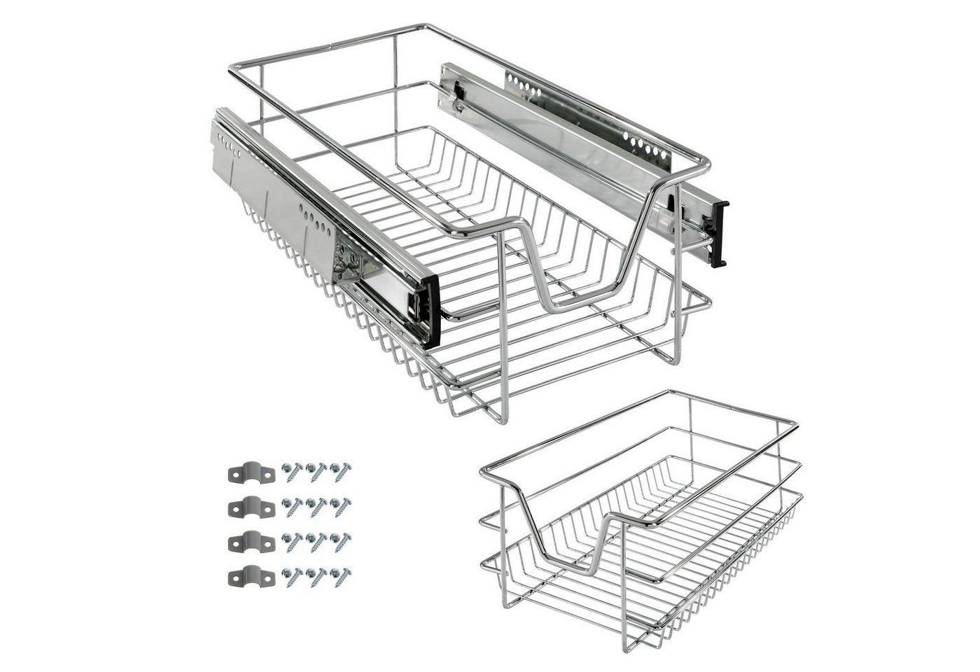 Arebos Innenschublade Teleskopschublade, Küchenschublade (Teleskopeschublade 30 cm), Maße inkl. Schienen: ca. 27 x 44 x 14 cm von Arebos
