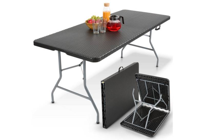 Arebos Klapptisch Klapptisch 182 cm klappbar für Garten, Camping, Buffet, 150 kg, Belastbarkeit: bis 150 kg – stabil und robust von Arebos