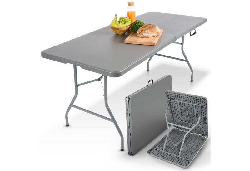 Arebos Klapptisch Klapptisch 182 cm klappbar für Garten, Camping, Buffet, 150 kg, Belastbarkeit: bis 150 kg – stabil und robust von Arebos