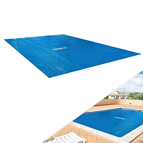 Arebos Pool Solarabdeckplane eckig 5,49 x 2,74 m Blau | Solarplane Stärke 120 µm | Solarfolie zuschneidbar | Poolheizung für Wassererwärmung Wärmeplane von Arebos
