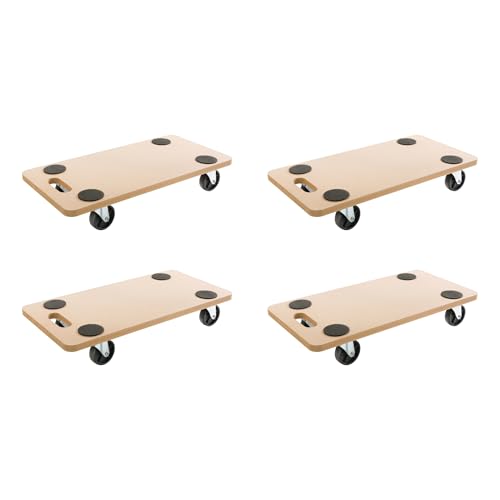 Arebos Rollbrett | 4 Stück | bis zu 200 kg Traglast | inkl. Gummipads | Transportroller Möbelroller Transporthilfe für Umzug Möbel-Transport Arebos Rollbrett | 4 Stück | bis zu 200 kg Traglast | inkl. Gummipads | Transportroller Möbelroller Transporthilfe für Umzug Möbel-Transport von Arebos