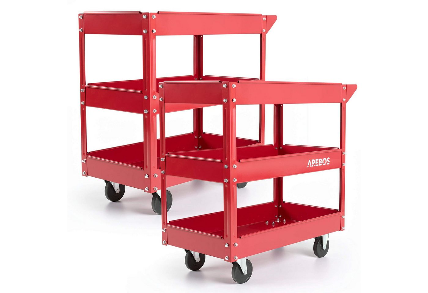 Arebos Werkstattwagen Rollwagen 2 er Set, 3 Fächer 2er Set, max. Traglast:100,00 kg Arebos Werkstattwagen Rollwagen 2 er Set, 3 Fächer 2er Set, max. Traglast:100,00 kg von Arebos