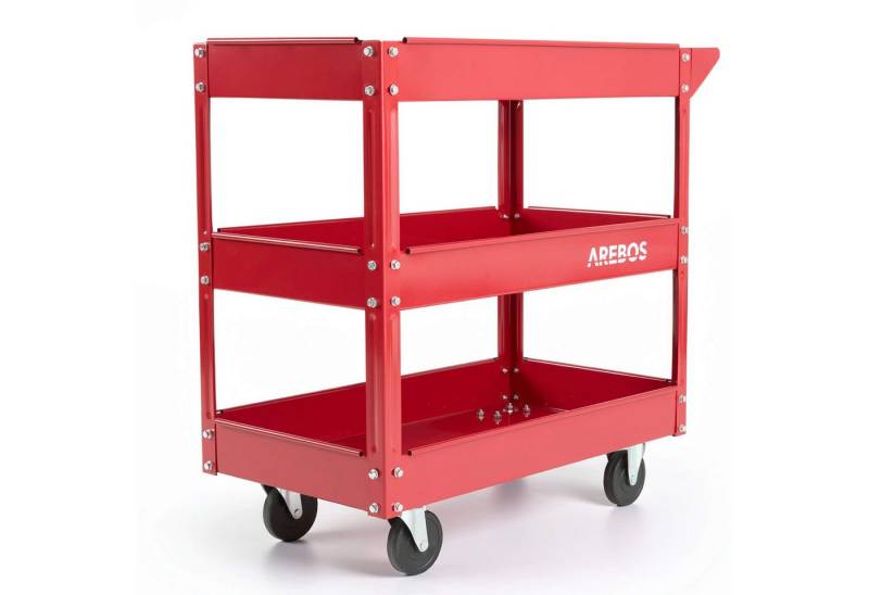 Arebos Werkstattwagen Werkstatt-Rollwagen, Werkzeugwagen, Belastbarkeit bis zu 100 kg, 3 Fächer, max. Traglast:100,00 kg Arebos Werkstattwagen Werkstatt-Rollwagen, Werkzeugwagen, Belastbarkeit bis zu 100 kg, 3 Fächer, max. Traglast:100,00 kg von Arebos