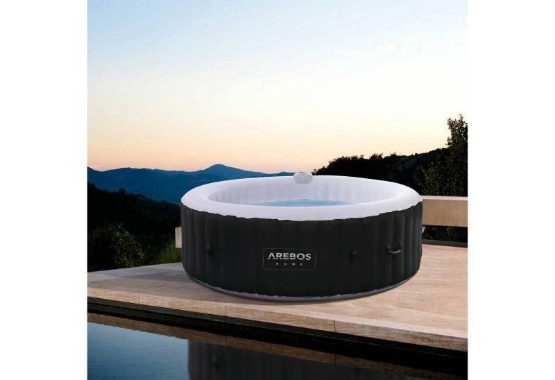 Arebos Whirlpool, In & Outdoor, ⌀ 208 cm, LED-Display, mit Heizung, Rund, (Set) von Arebos