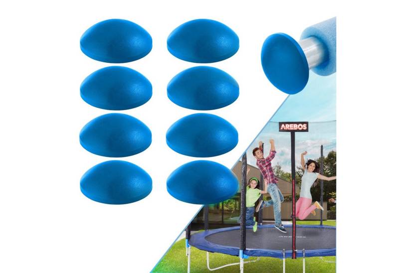 Arebos Zubehör-Set Trampolin Endkappen, 20 mm, 6 oder 8 Stück, Die Pfostenkappen sind für alle anderen Trampolinpfosten Ø20 mm geeignet., (Set, 8-tlg., Endkappen), Außenmaß: 50 mm, Innenmaß: 20 mm, Schwarz von Arebos