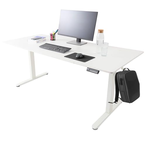 Arebos elektrisch höhenverstellbarer Schreibtisch 180x80 cm | Memory-Funktion | Verstellbarer Computertisch 72-118 cm | Standing Desk | ergonomischer Bürotisch | Steh-Sitz Tisch | Weiß Arebos elektrisch höhenverstellbarer Schreibtisch 180x80 cm | Memory-Funktion | Verstellbarer Computertisch 72-118 cm | Standing Desk | ergonomischer Bürotisch | Steh-Sitz Tisch | Weiß von Arebos