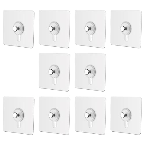Arecobticy 10 Stück Selbstklebende Wandhaken Praktische Schäden Lösen Bild Hängehaken für Badezimmer Küche Home Decors Effektives Metall von Arecobticy