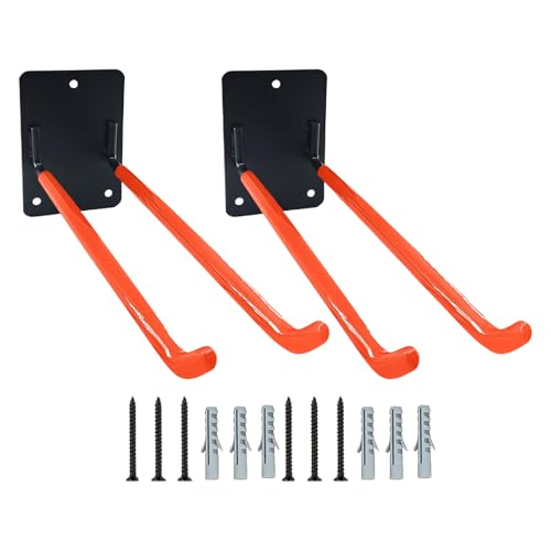 Arecobticy 2 Sets Wandmontierte Garagen-Werkzeug-Kleiderbügel, strapazierfähig, 25,4 cm, beschichtetes Eisen, Organizer, Haken für Kinderwagen, Leitern, Reifen, robuste Garagenhaken Arecobticy 2 Sets Wandmontierte Garagen-Werkzeug-Kleiderbügel, strapazierfähig, 25,4 cm, beschichtetes Eisen, Organizer, Haken für Kinderwagen, Leitern, Reifen, robuste Garagenhaken von Arecobticy