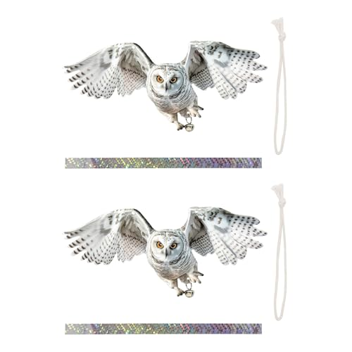 Hängende Eulen-Ornamente mit reflektierendem Klebeband und Geräuschmachern, um Tauben abzuschrecken, reflektierendes Klebeband, Taubenabwehr, Ornamente von Arecobticy