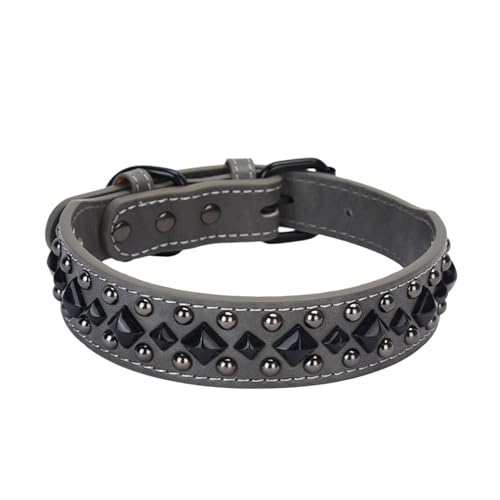 Modisches Punk-Hundehalsband, Anti-Bissschutz, bequem, Haustier-Halsband, regulierbar, Größe S von Arecobticy